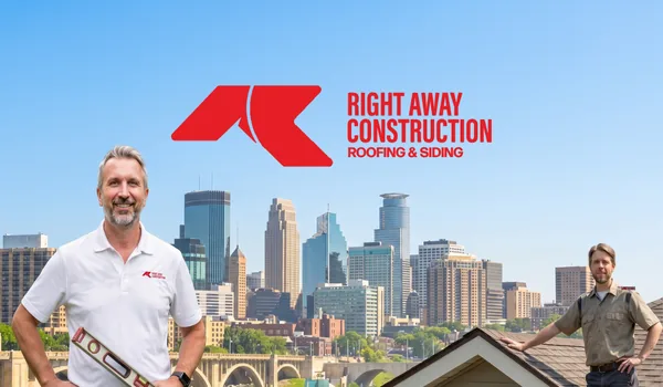 Who We Are banner for Right Away Construction, a Twin Cities roofing and siding company