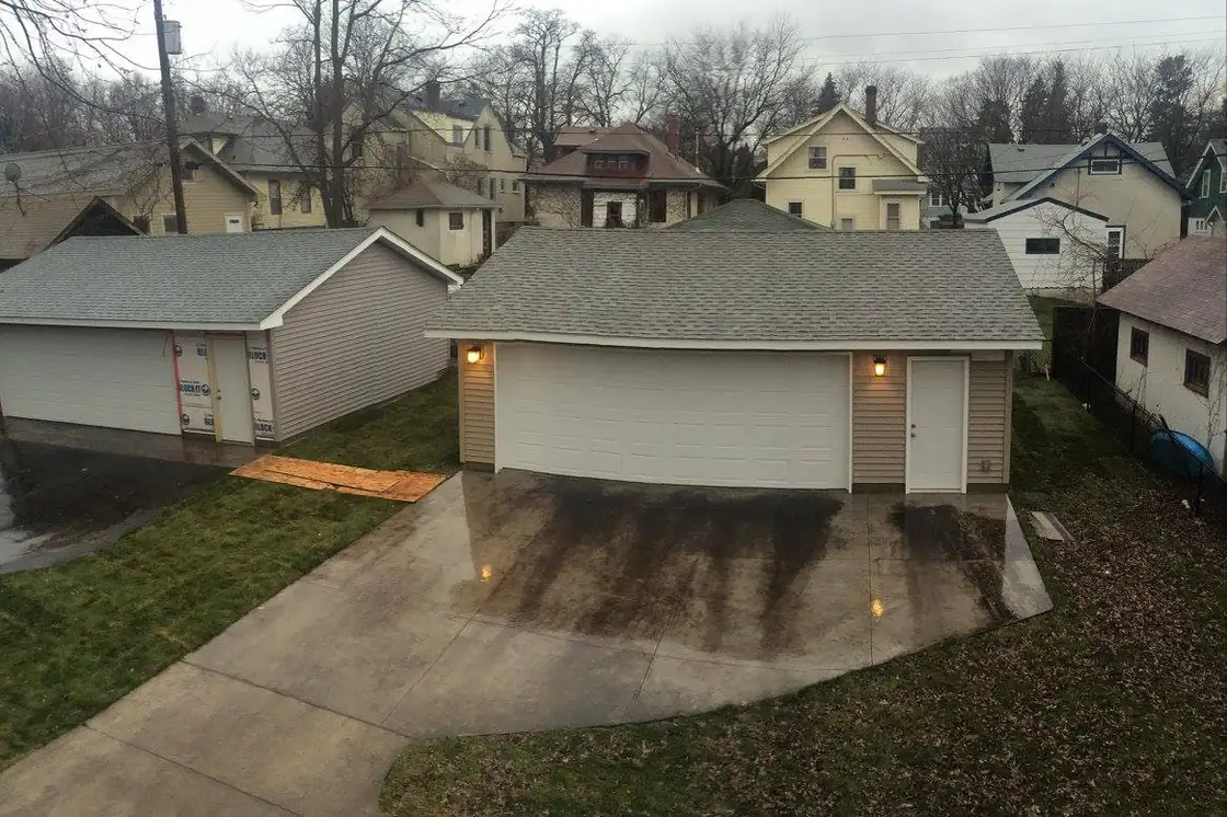 Detached garage siding and roof replacement, Minneapolis MN